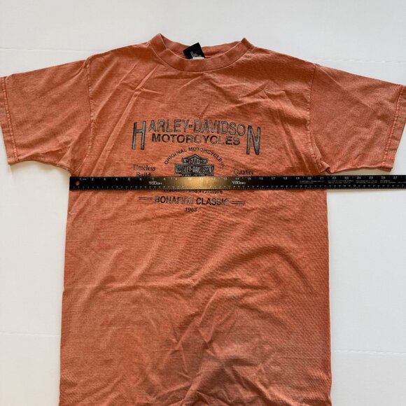 Vintage Y2K Harley Davidson 2001 Pacific Honolulu Hawaii Orange Size Large Tee - Picture 6 of 6